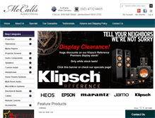 Tablet Screenshot of mccallsavonline.com.au